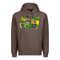 Coffee St. Patrick's Day coffee cups Premium Hoodie - HowdyJamesFarm