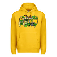 Lemon St. Patrick's Day coffee cups Premium Hoodie - HowdyJamesFarm