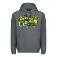 Rock St. Patrick's Day coffee cups Premium Hoodie - HowdyJamesFarm