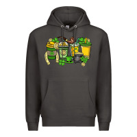 Smoke St. Patrick's Day coffee cups Premium Hoodie - HowdyJamesFarm