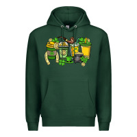 Sports Green St. Patrick's Day coffee cups Premium Hoodie - HowdyJamesFarm