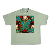 Oil Green Messy Bun Mom And Cross With Leopard Patterns Urban Heavy Tee - BundleAndBundleShop