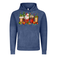 Christmas Santa Coffee Cups Vintage Hoodie | Teevron