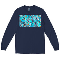 Navy humpback whale  cup Long Sleeve Tee - BarkalooDesign