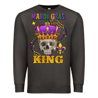 Smoke Skull Mardi Gras king Premium Sweatshirt - FaDigitalArtStudio