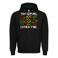 Black 100 pure brown sugar extra fine Zipper Hoodie - CowGirlArtShop