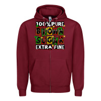 Burgundy 100 pure brown sugar extra fine Zipper Hoodie - CowGirlArtShop