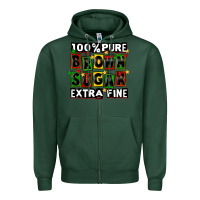 Sports Green 100 pure brown sugar extra fine Zipper Hoodie - CowGirlArtShop
