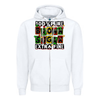 White 100 pure brown sugar extra fine Zipper Hoodie - CowGirlArtShop