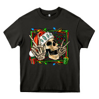 Asphalt Christmas happy skeleton Heavy Core Tee - Jasminsmagicworld