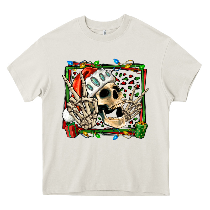 Christmas Happy Skeleton Heavy Core Tee by Jasminsmagicworld | Teevron