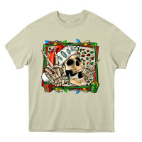 Mossy Christmas happy skeleton Heavy Core Tee - Jasminsmagicworld