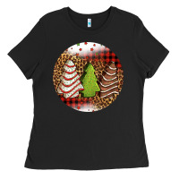 Black Christmas tree cakes Christmas Ladies Tee - Jasminsmagicworld