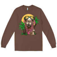 Chestnut camel with oasis Long Sleeve Tee - BarkalooDesign
