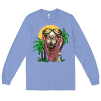 Colony Blue camel with oasis Long Sleeve Tee - BarkalooDesign