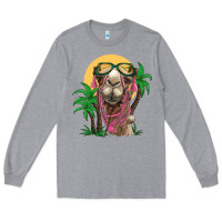 Heather Grey camel with oasis Long Sleeve Tee - BarkalooDesign