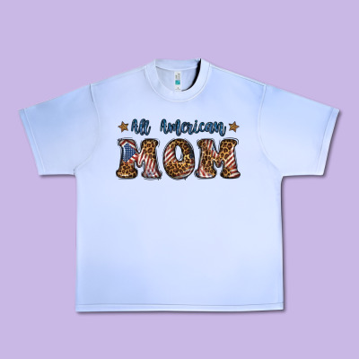 All American Mom Urban Heavy Tee Designed By Bundleandbundleshop