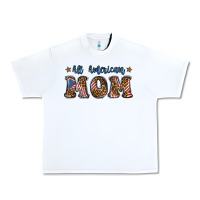 White All American Mom Urban Heavy Tee - BundleAndBundleShop