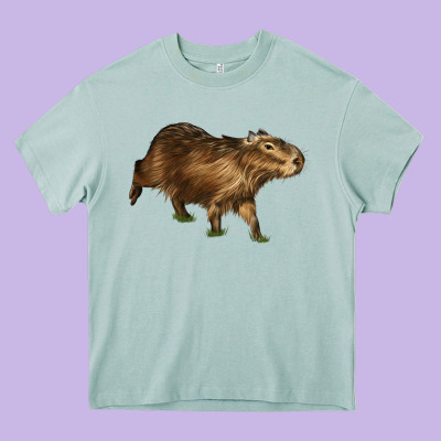Capybara Heavy Core Tee Designed By Lillyallendesigns