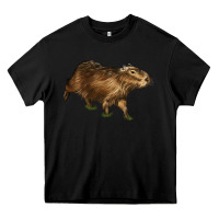 Black Capybara Heavy Core Tee - LillyAllenDesigns