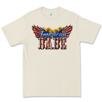 Bone American Babe With Sunflowers Premium Tee - LillyAllenDesigns