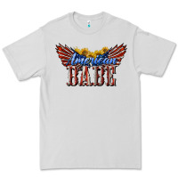 Dove Grey American Babe With Sunflowers Premium Tee - LillyAllenDesigns