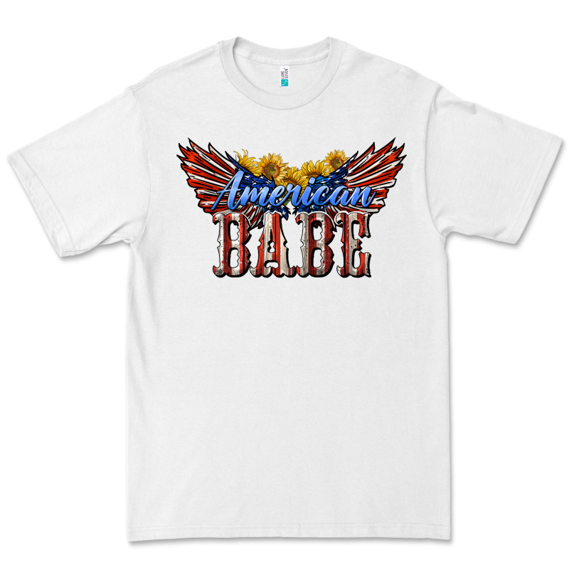 American Babe With Sunflowers Premium Tee by LillyAllenDesigns | Teevron
