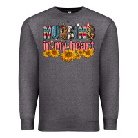 Charcoal Heather Nursing In My Heart Premium Sweatshirt - FaDigitalArtStudio