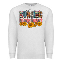 Oatmeal Heather Nursing In My Heart Premium Sweatshirt - FaDigitalArtStudio