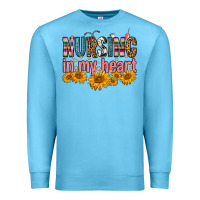 Ocean Blue Nursing In My Heart Premium Sweatshirt - FaDigitalArtStudio