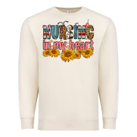 Sandshell Nursing In My Heart Premium Sweatshirt - FaDigitalArtStudio