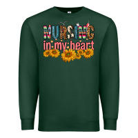 Sports Green Nursing In My Heart Premium Sweatshirt - FaDigitalArtStudio