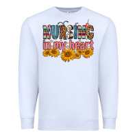 White Nursing In My Heart Premium Sweatshirt - FaDigitalArtStudio