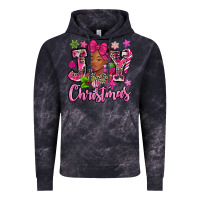 Cloud Black pink christmas joy black woman Vintage Hoodie - MaliasSmallBusiness