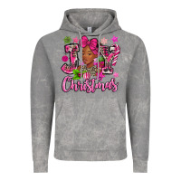 Cloud Rock pink christmas joy black woman Vintage Hoodie - MaliasSmallBusiness