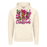 Vintage Artic pink christmas joy black woman Vintage Hoodie - MaliasSmallBusiness