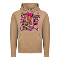 Vintage Coffee pink christmas joy black woman Vintage Hoodie - MaliasSmallBusiness