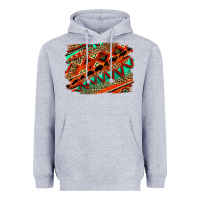 Heather Grey western aztec background pattern Heavyweight Hoodie - OliviaCreatesArt
