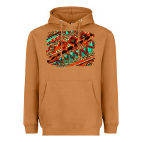Meerkat western aztec background pattern Heavyweight Hoodie - OliviaCreatesArt