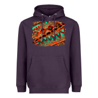 Plum western aztec background pattern Heavyweight Hoodie - OliviaCreatesArt