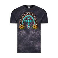 Cloud Black cross rainbow Vintage Tee - JahusDesignShop