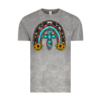 Cloud Rock cross rainbow Vintage Tee - JahusDesignShop