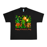 Black happy st. patricks day with gnomies Urban Heavy Tee - BundleAndBundleShop