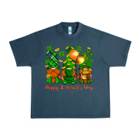 Midnight Navy happy st. patricks day with gnomies Urban Heavy Tee - BundleAndBundleShop