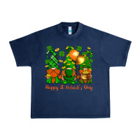Navy happy st. patricks day with gnomies Urban Heavy Tee - BundleAndBundleShop