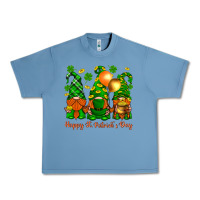 Pebble Blue happy st. patricks day with gnomies Urban Heavy Tee - BundleAndBundleShop