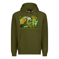 Army Green PCA Patient Care Assistant St. Patrick's Day Premium Hoodie - CowGirlArtShop