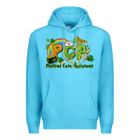 Ocean Blue PCA Patient Care Assistant St. Patrick's Day Premium Hoodie - CowGirlArtShop