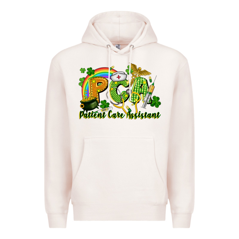 Pca Patient Care Assistant St. Patrick's Day Premium Hoodie by CowGirlArtShop | Teevron