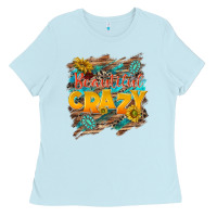 Baby Blue beautiful crazy Ladies Tee - NancyCooperArtShop